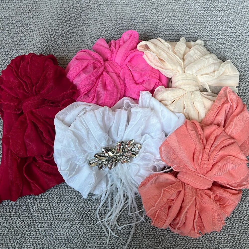 Set of 5 baby girl head bands